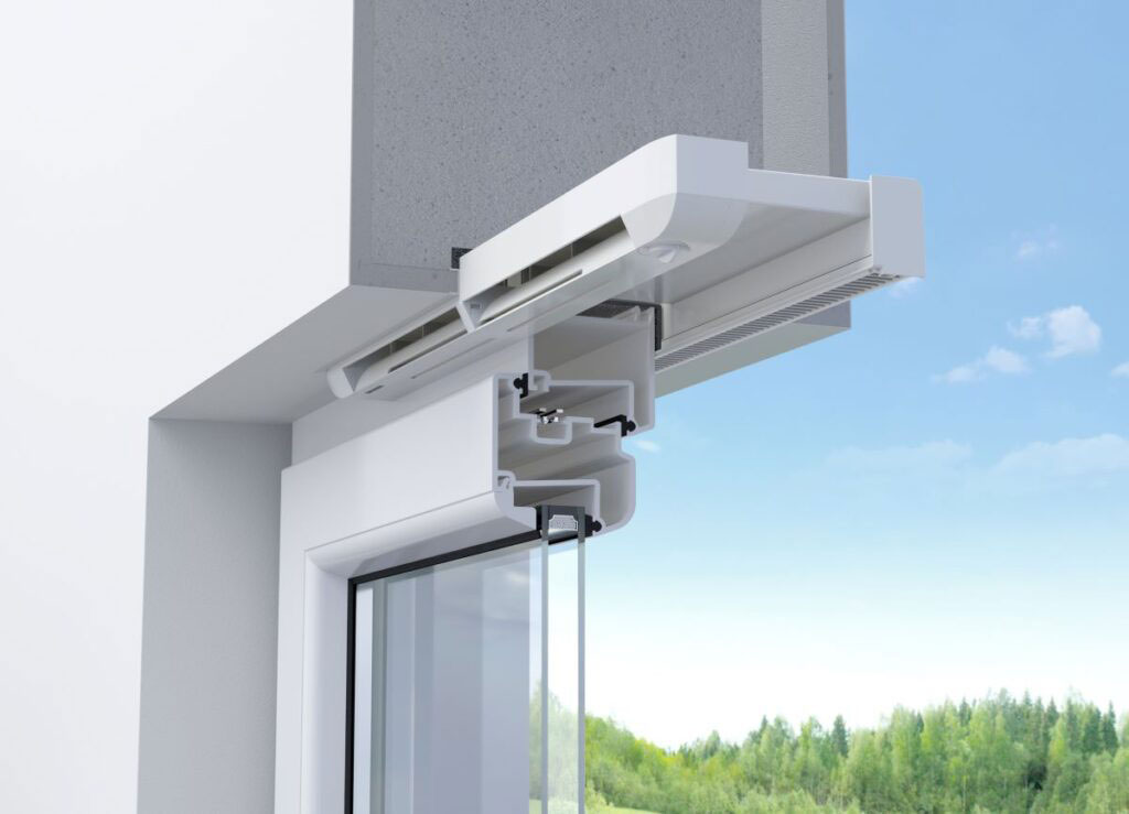 El difusor de ventana flexible AEROMAT se instala sin fresar previamente las ranuras.