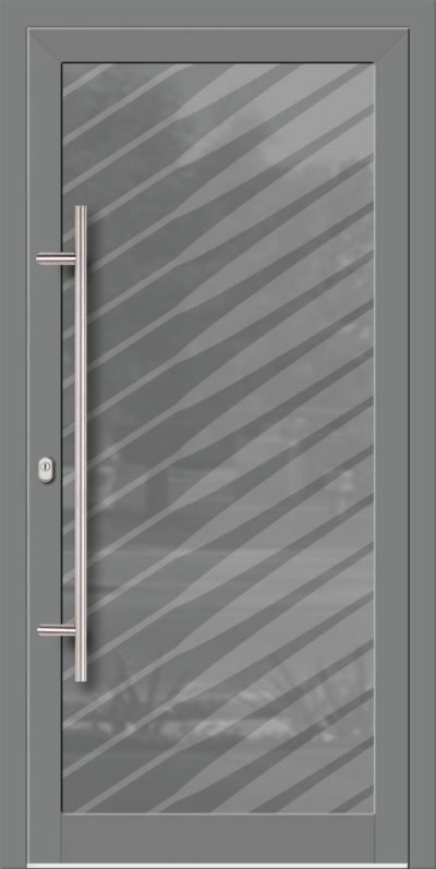 Puerta de entrada de vidrio-aluminio, Evolution.